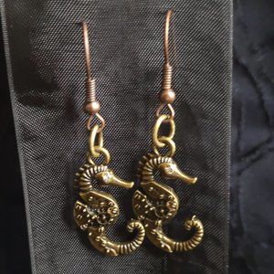 NEW - Handmade One-of-a-Kind Seahorse Earrings - Steampunk Found Objects